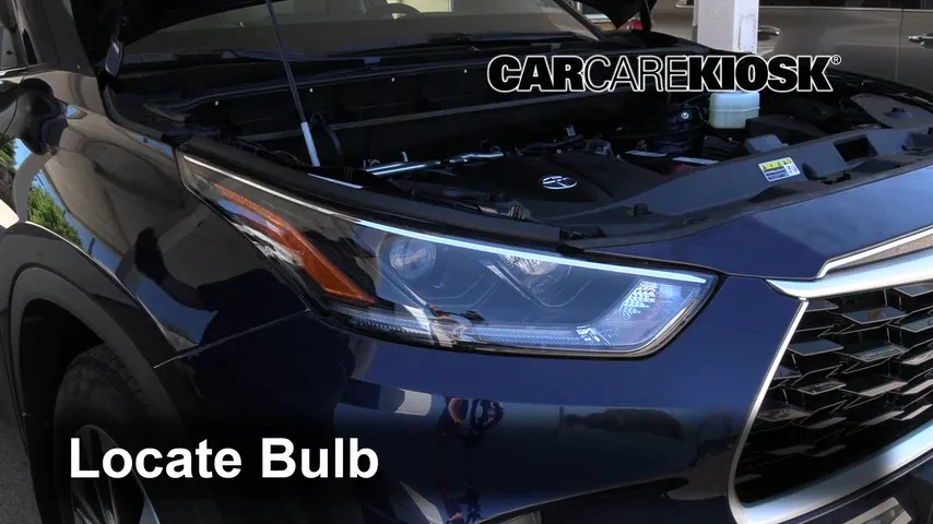 2021 Toyota Highlander XLE 3.5L V6 Éclairage Feux de croisement (remplacer l'ampoule)